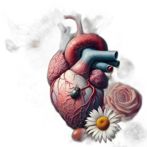 flower, concept art, watercolor, photorealistic, pixel art, heart, garden, various transparent PNG cut-out