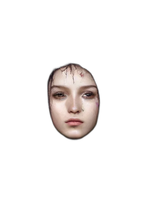 face, mask, robot, creature transparent PNG cut-out