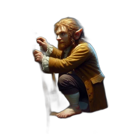 staff, creature, face, jacket, concept art, fantasy art, pixel art, 3d render transparent PNG cut-out