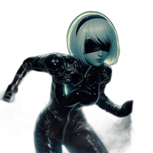 robot, mask, concept art, comic book art, cyberpunk, fantasy art, outer space, dark transparent PNG cut-out