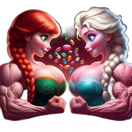 concept art, comic book art, fantasy art, pixel art, illustration, two, female, characters transparent PNG cut-out