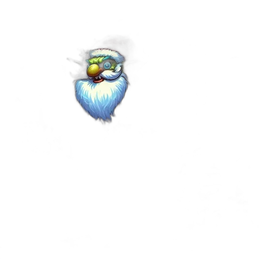 creature, staff, face, mask, pixel art, concept art, fantasy art, 3d render transparent PNG cut-out