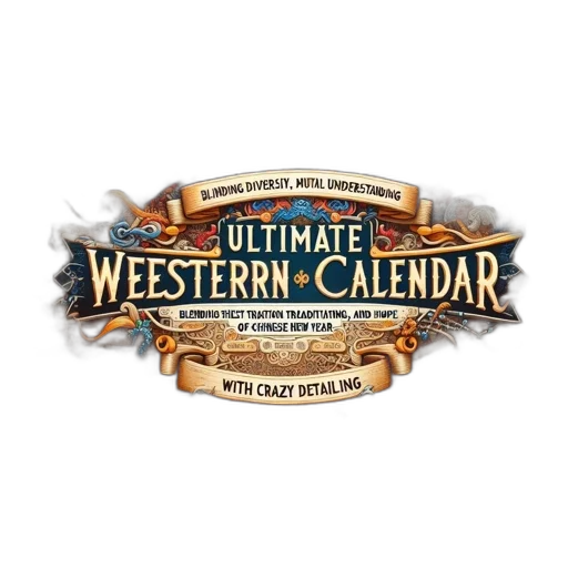 intricately, designed, ultimate, western, calendar, cover, featuring, diverse transparent PNG cut-out