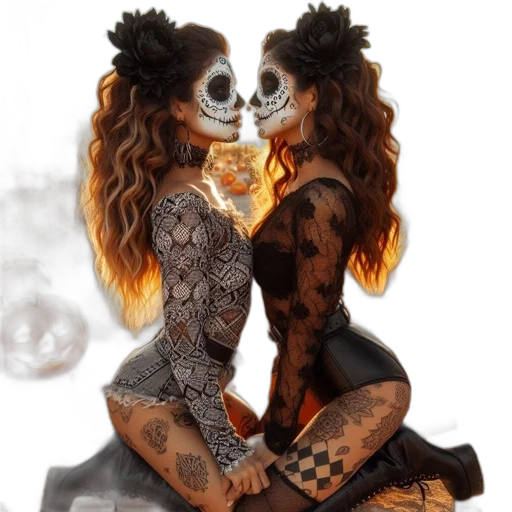 mask, dress, concept art, fantasy art, photorealistic, 3d render, fire, dark transparent PNG cut-out