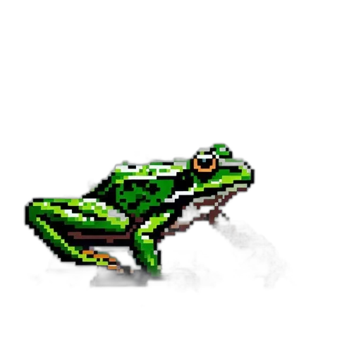 animal, creature, dragon, weapon, pixel art, concept art, 3d render, green transparent PNG cut-out