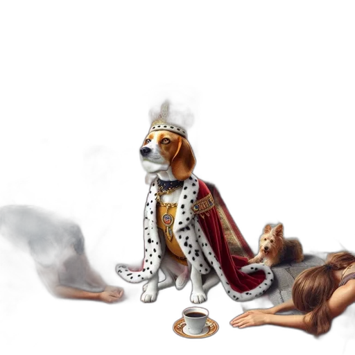 crown, staff, jewelry, animal, concept art, 3d render, fantasy art, photorealistic transparent PNG cut-out