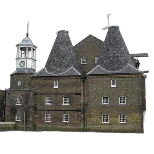 building, crown, 3d render, historic, clock, tower, conical, roofs transparent PNG cut-out