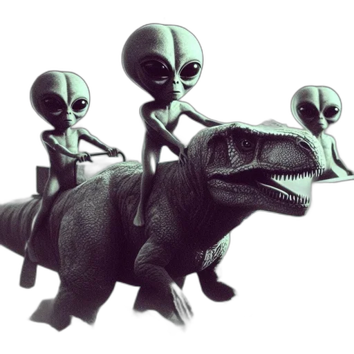 creature, animal, robot, concept art, 3d render, outer space, trio, extraterrestrial transparent PNG cut-out