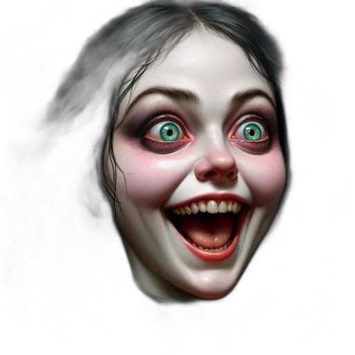 face, mask, creature, photorealistic, concept art, 3d render, comic book art, oddly transparent PNG cut-out