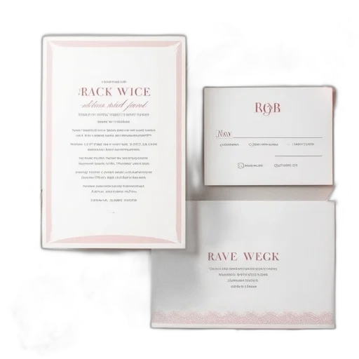 monochrome, pastel, wedding, stationery, suite, includes, matching, invitations transparent PNG cut-out