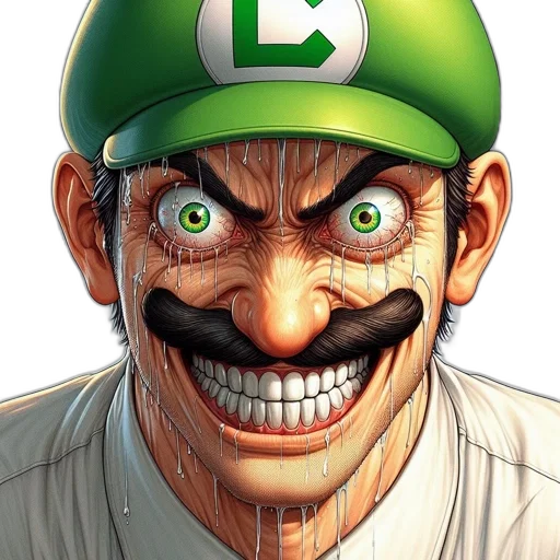 face, mask, creature, comic book art, concept art, cartoon, photorealistic, green transparent PNG cut-out