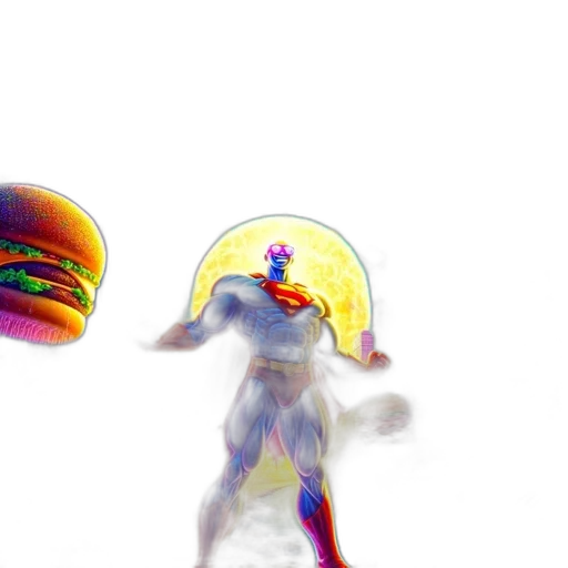 food, robot, creature, animal, concept art, 3d render, vaporwave, comic book art transparent PNG cut-out