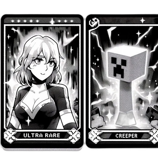 concept art, comic book art, anime, fantasy art, monochrome, two, playing, cards transparent PNG cut-out