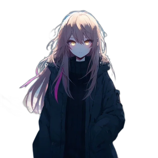 jacket, mask, face, creature, anime, pixel art, concept art, cyberpunk transparent PNG cut-out