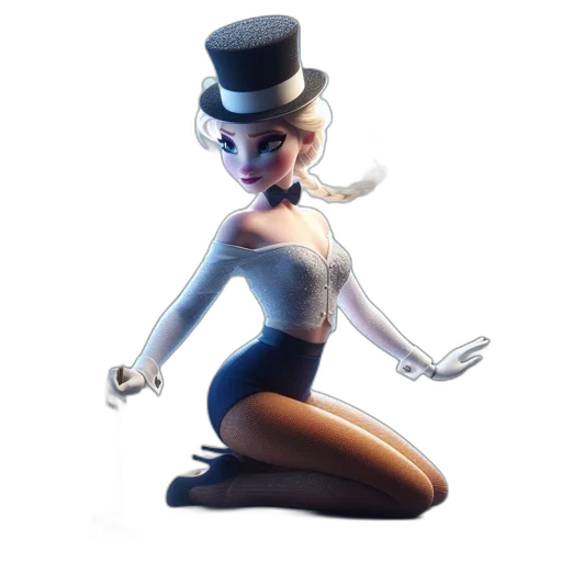 hat, staff, robot, dress, concept art, 3d render, cartoon, comic book art transparent PNG cut-out