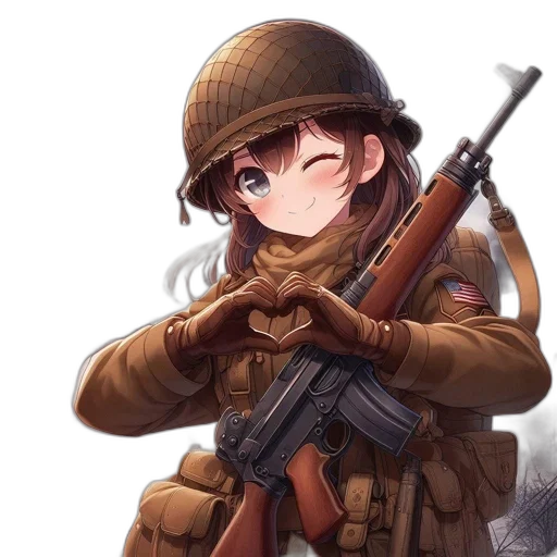 weapon, hat, animal, jacket, anime, pixel art, concept art, cartoon transparent PNG cut-out
