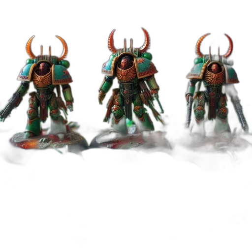 concept art, 3d render, miniature, warrior, figurines, vividly, colored, adorned transparent PNG cut-out