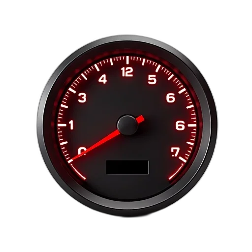 car, analog, speedometer, red transparent PNG cut-out