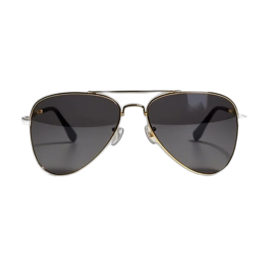large, gold, plated, sunglasses transparent PNG cut-out