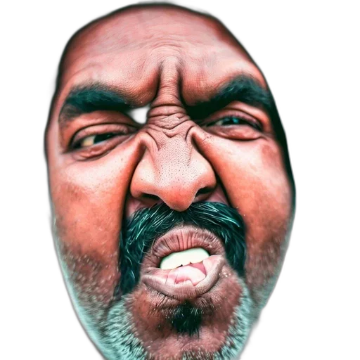 face, mask, creature, animal, photorealistic, cartoon, 3d render, concept art transparent PNG cut-out