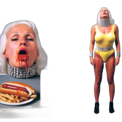 food, concept art, two, women, featured, side-by-side, one, provocative transparent PNG cut-out