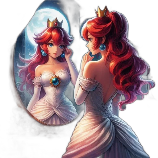 dress, crown, jewelry, mask, fantasy art, concept art, watercolor, pixel art transparent PNG cut-out