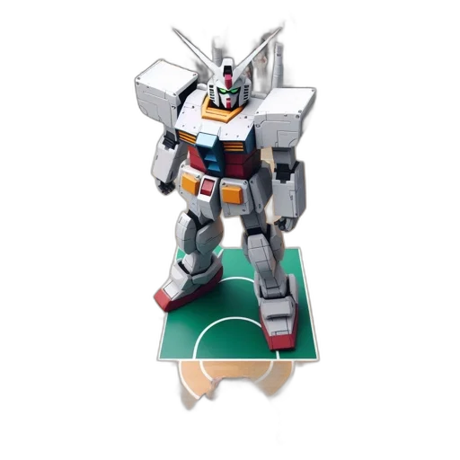 robot, weapon, 3d render, concept art, life-sized, gundam, stands, basketball transparent PNG cut-out