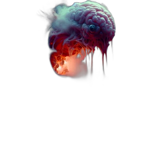 creature, hair, dragon, mask, concept art, pixel art, fantasy art, vaporwave transparent PNG cut-out