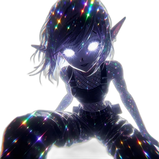 robot, creature, crown, staff, cyberpunk, concept art, anime, pixel art transparent PNG cut-out
