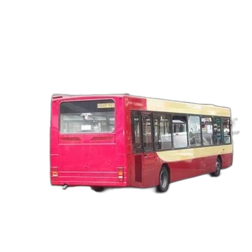 car, staff, 3d render, photorealistic, concept art, red, bus, parked transparent PNG cut-out