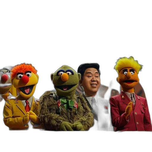 staff, group, muppet, characters, sesame, street, dressed, various transparent PNG cut-out