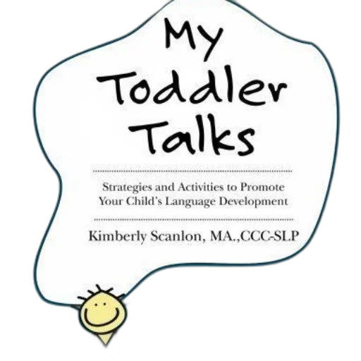 toddler, talks, book, cover, featuring, speech, bubble, title transparent PNG cut-out
