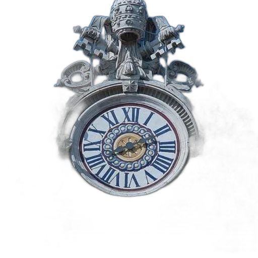 jewelry, crown, staff, 3d render, photorealistic, grand, ornate, clock transparent PNG cut-out