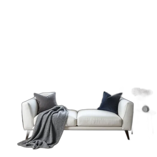 furniture, 3d render, photorealistic, concept art, monochrome, blue, earth tones, dark transparent PNG cut-out