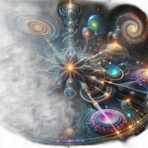 concept art, fantasy art, outer space, fire, cosmic, scene, features, glowing transparent PNG cut-out