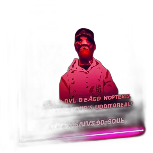 vaporwave, 3d render, concept art, cyberpunk, individual, wears, white, shirt transparent PNG cut-out
