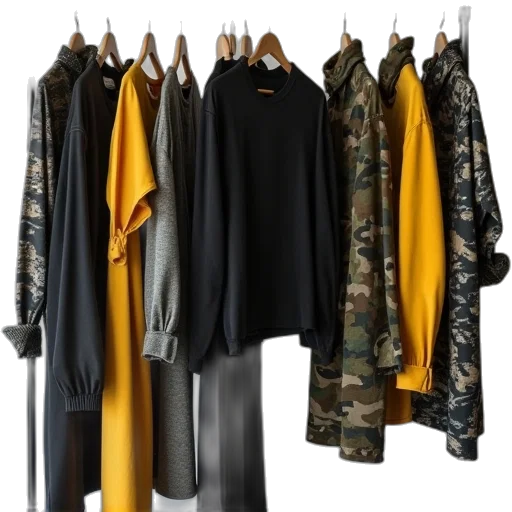 jacket, earth tones, dark, golden transparent PNG cut-out