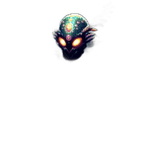 mask, creature, dragon, face, pixel art, concept art, 3d render, comic book art transparent PNG cut-out