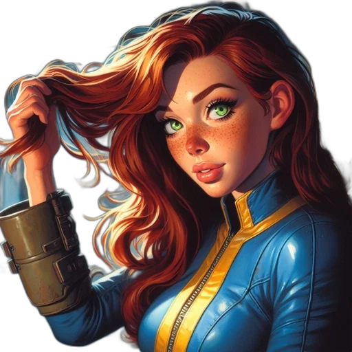 staff, comic book art, concept art, fantasy art, cartoon, golden, young, woman transparent PNG cut-out