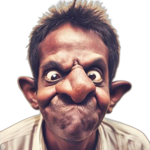 face, mask, creature, staff, photorealistic, 3d render, cartoon, pencil sketch transparent PNG cut-out