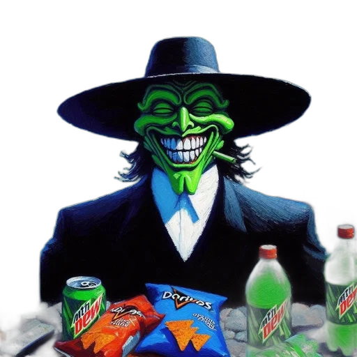 mask, food, bottle, face, concept art, vaporwave, comic book art, photorealistic transparent PNG cut-out