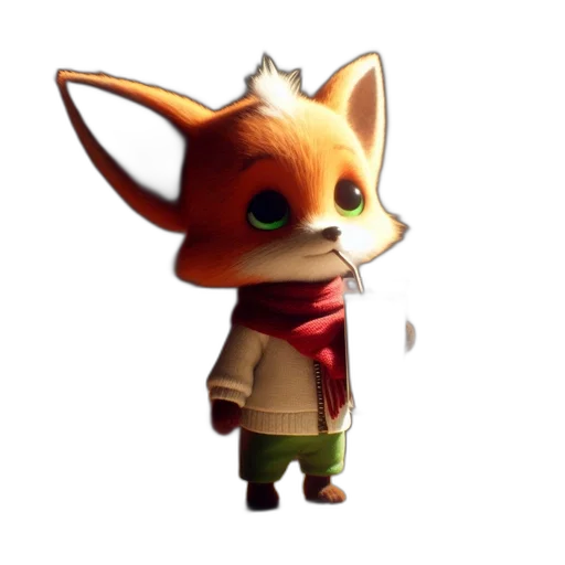staff, animal, jacket, weapon, 3d render, concept art, fantasy art, pixel art transparent PNG cut-out