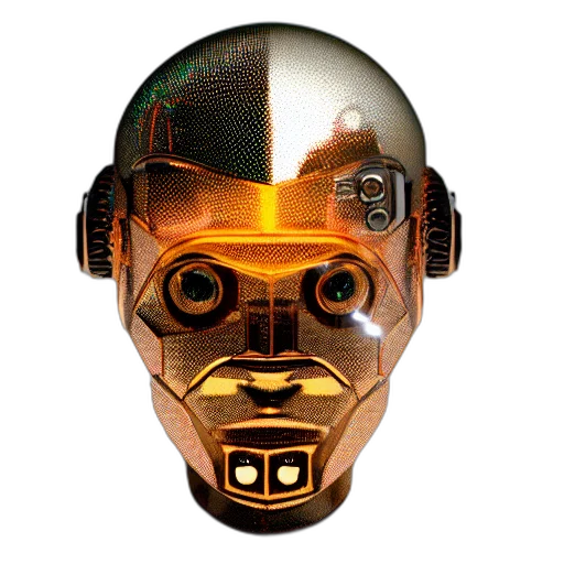 mask, robot, face, cyberpunk transparent PNG cut-out