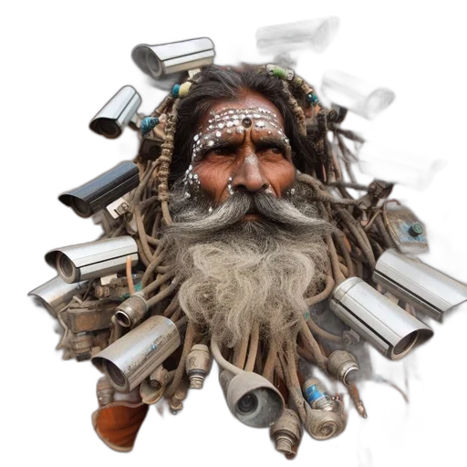 mask, face, hair, jewelry, photorealistic, concept art, 3d render, fantasy art transparent PNG cut-out