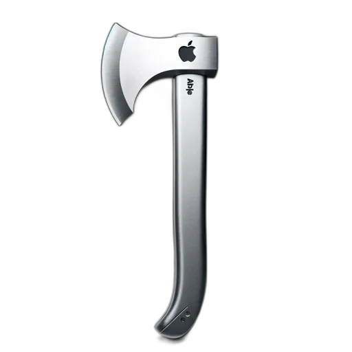 staff, weapon, sword, jewelry, 3d render, sleek, metallic, hatchet transparent PNG cut-out