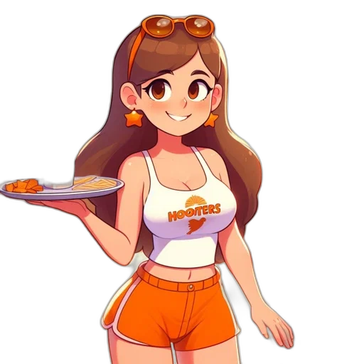 staff, food, dress, cartoon, pixel art, anime, concept art, neon transparent PNG cut-out