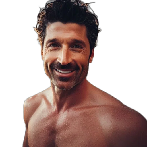 hair, face, animal, photorealistic, during, sunset, man, stands transparent PNG cut-out