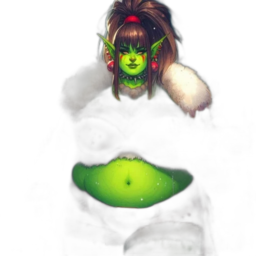 face, creature, mask, hair, concept art, fantasy art, pixel art, watercolor transparent PNG cut-out