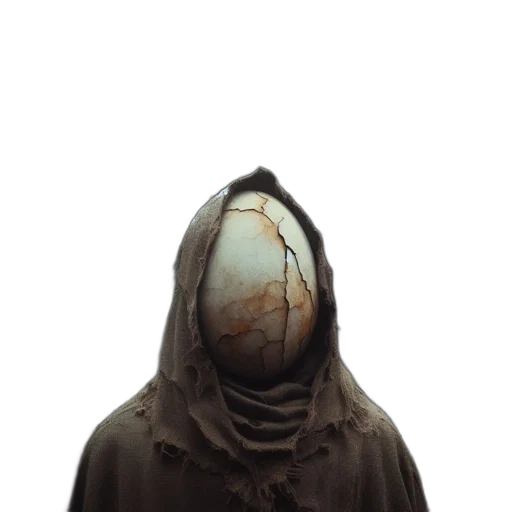jacket, mask, staff, face, concept art, 3d render, photorealistic, cyberpunk transparent PNG cut-out
