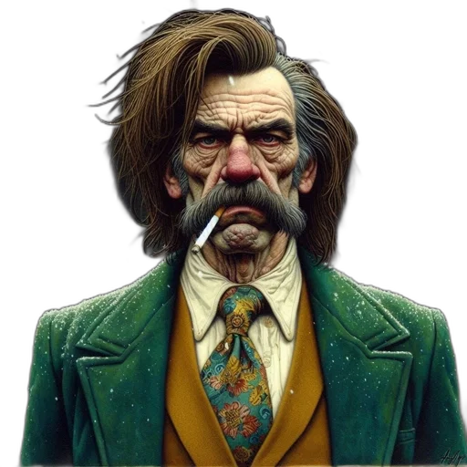 face, jacket, mask, staff, photorealistic, concept art, comic book art, cartoon transparent PNG cut-out